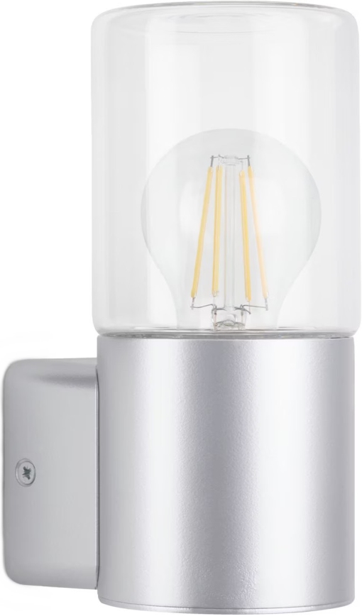 Briloner 320504TF - Wandlamp voor buiten 1xE27/12W/230V IP44 zilver