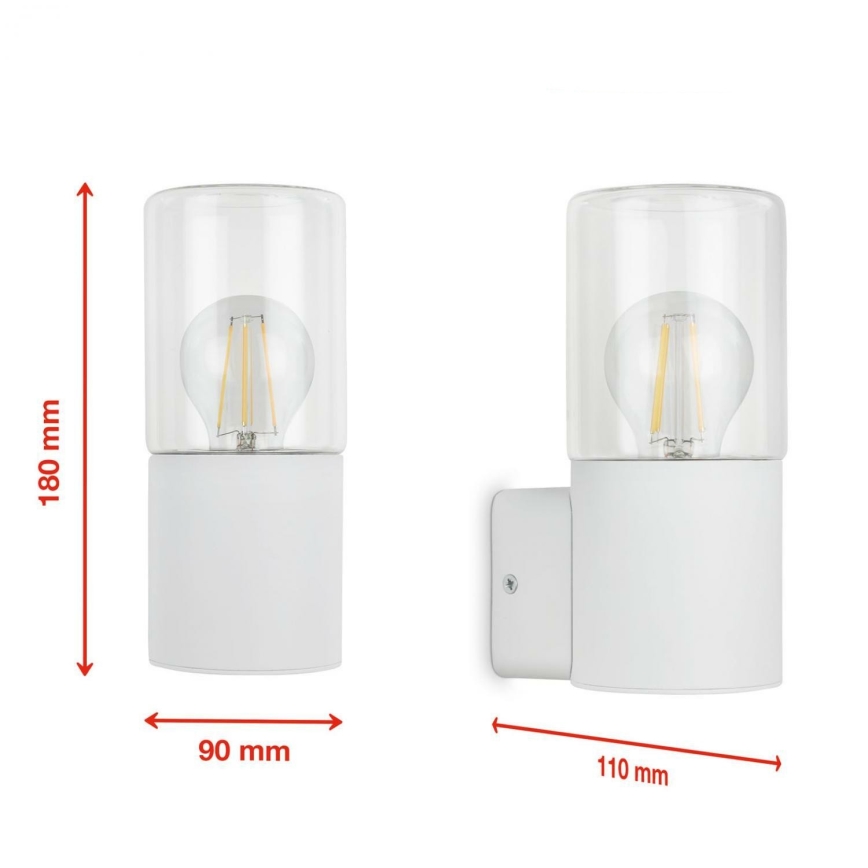 Briloner 320506TF - Wandlamp voor buiten 1xE27/12W/230V IP44 wit