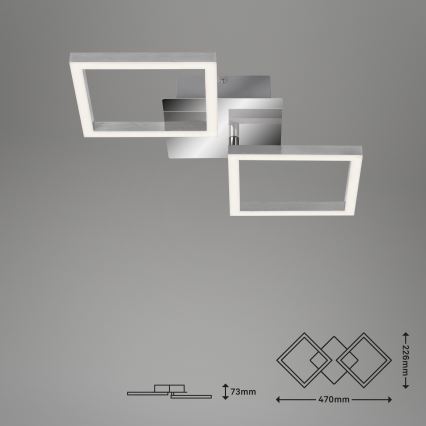 Briloner 3207-018 - LED plafondlamp FRAMES 2xLED/8W/230V