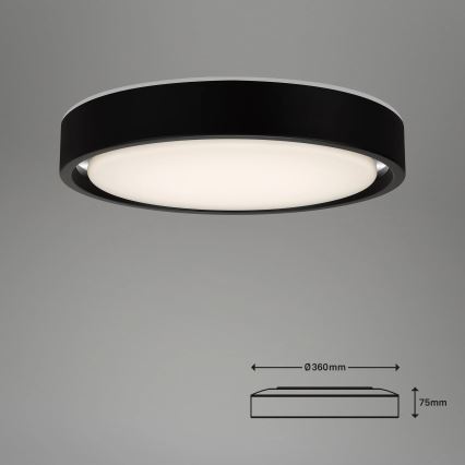 Briloner 3227-015 - LED RGB dimbare plafondlamp met sensor TALENA LED/24W/230V zwart + afstandsbediening
