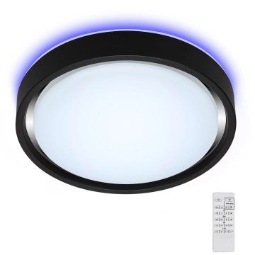 Briloner 3227-015 - LED RGB dimbare plafondlamp met sensor TALENA LED/24W/230V zwart + afstandsbediening