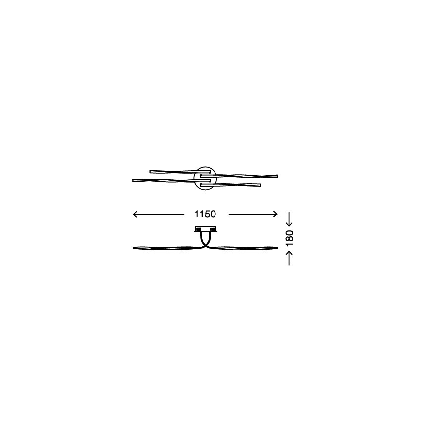 Briloner 3340-042 - LED Plafondverlichting dimbaar TWIN 4xLED/7,5W/230V