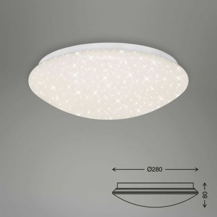 Briloner 3373-016 - LED dimbare plafondlamp STARRY LED/15W/230V 3000-6500K Ø 28 cm wit + afstandsbediening