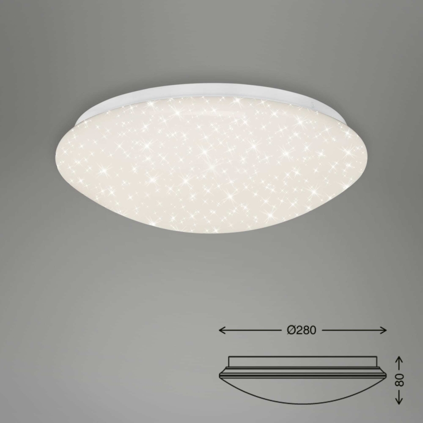 Briloner 3373-016 - LED dimbare plafondlamp STARRY LED/15W/230V 3000-6500K Ø 28 cm wit + afstandsbediening