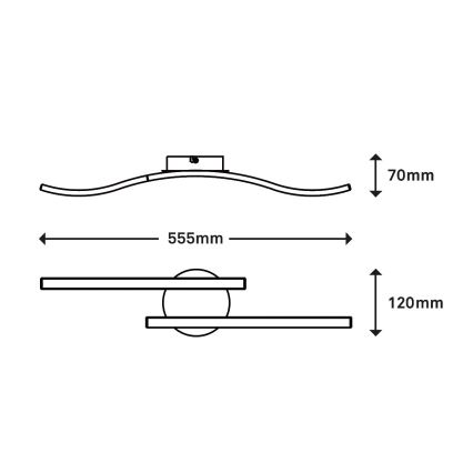 Briloner 3449-015 - LED Hanglamp voor Oppervlak Montage GO 2xLED/6W/230V