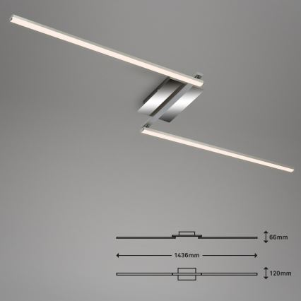 Briloner 3500-018 - LED Bevestigde Hanglamp STAFF 2xLED/6W/230V
