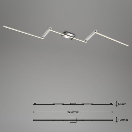 Briloner 3501-018 - LED Bevestigde Hanglamp STAFF 5xLED/4,8W/230V mat chroom