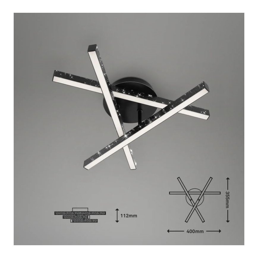Briloner 3518-035 - LED Bevestigde Hanglamp REY 3xLED/5W/230V
