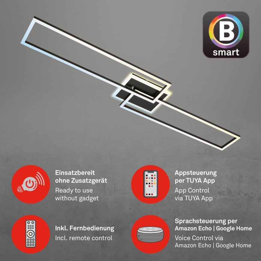 Briloner 3538-015 - Dimbare LED hanglamp FRAME 2xLED/20W/230V 2700-6500K Wi-Fi Tuya + afstandsbediening