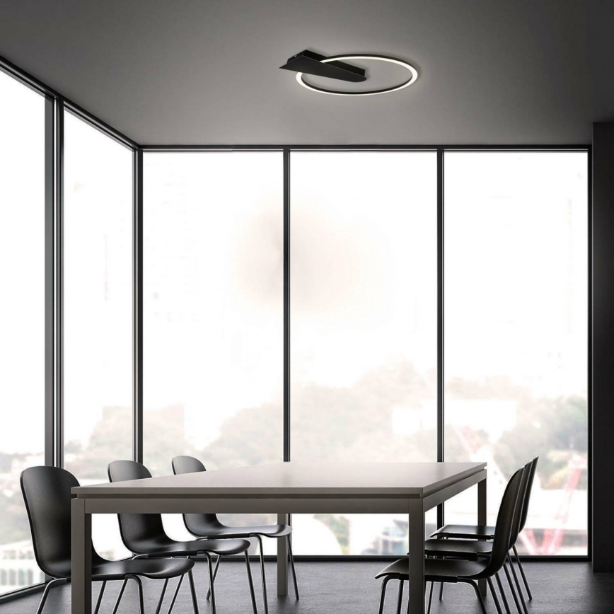 Briloner 3542-015 - Dimbare LED plafondlamp NICO LED/12W/230V zwart