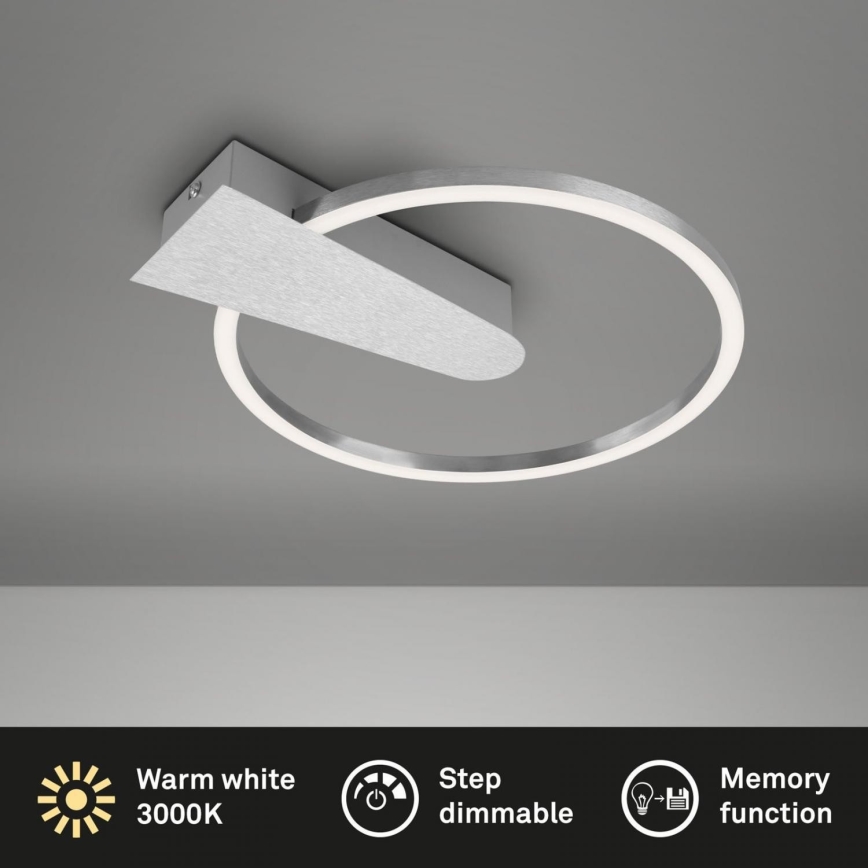 Briloner 3542-018 - Dimbare LED Plafondlamp NICO LED/12W/230V mat chroom