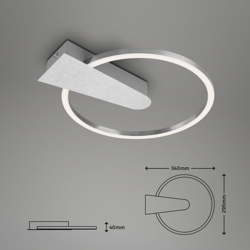 Briloner 3542-018 - Dimbare LED Plafondlamp NICO LED/12W/230V mat chroom