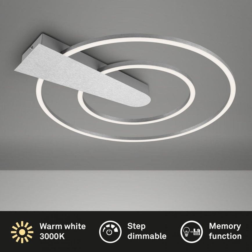 Briloner 3543-018 - Dimbare LED Plafondlamp NICO LED/25W/230V mat chroom