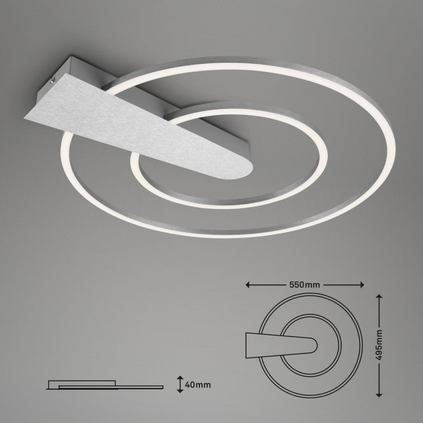Briloner 3543-018 - Dimbare LED Plafondlamp NICO LED/25W/230V mat chroom