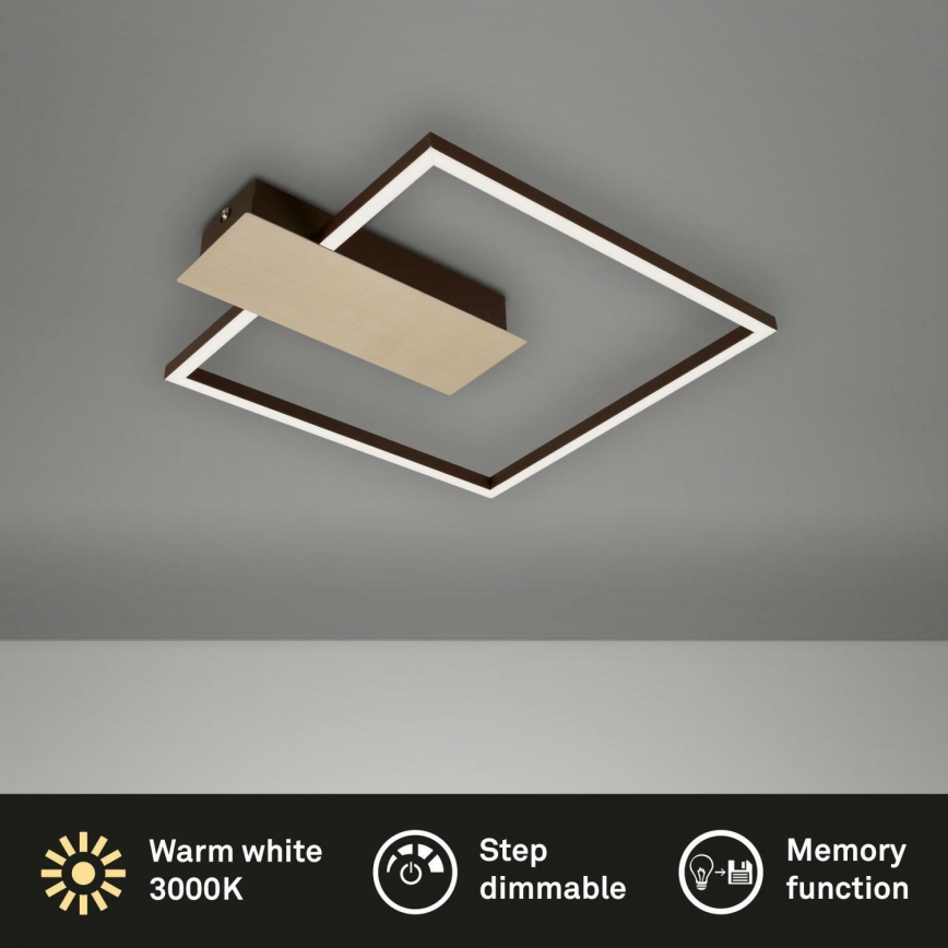 Briloner 3544-017 - Dimbare LED plafondlamp NICO LED/12W/230V goud