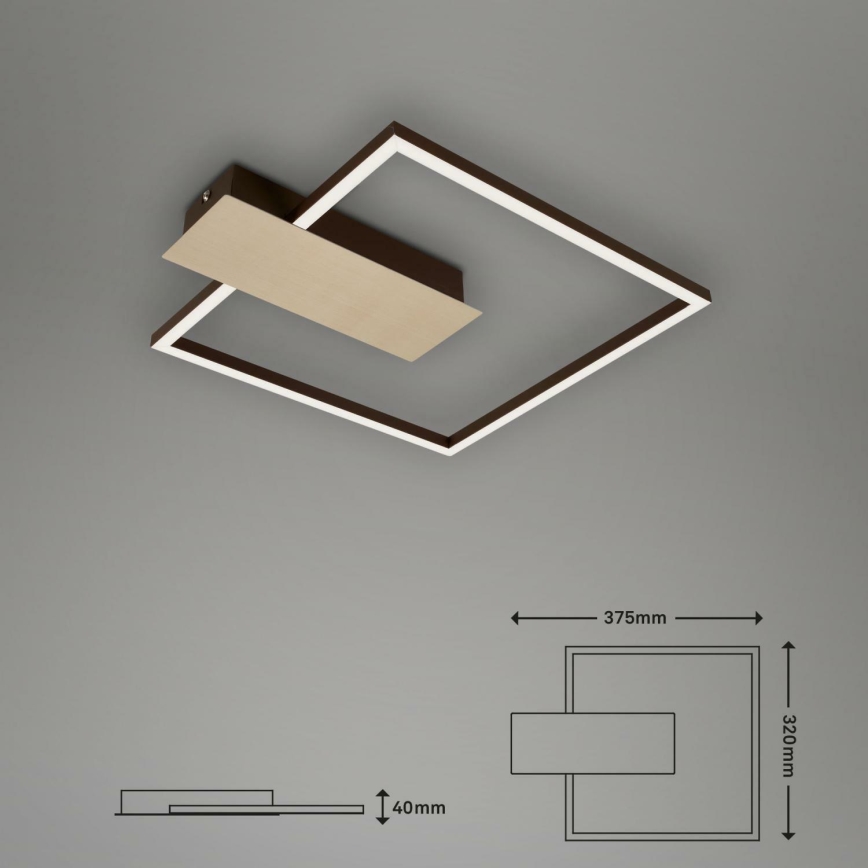Briloner 3544-017 - Dimbare LED plafondlamp NICO LED/12W/230V goud