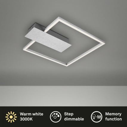 Briloner 3544-018 - Dimbare LED Plafondlamp NICO LED/12W/230V mat chroom