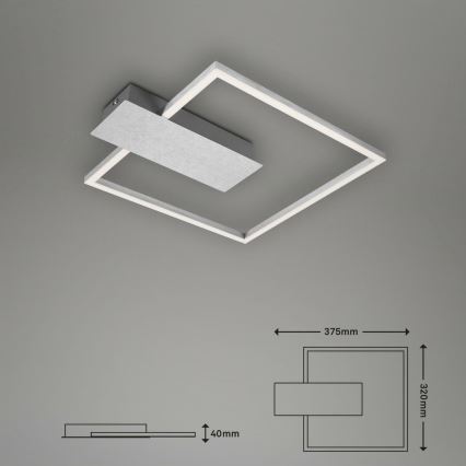 Briloner 3544-018 - Dimbare LED Plafondlamp NICO LED/12W/230V mat chroom