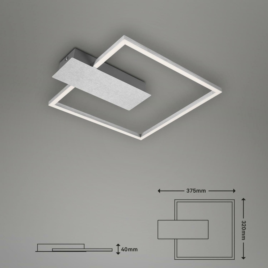 Briloner 3544-018 - Dimbare LED Plafondlamp NICO LED/12W/230V mat chroom