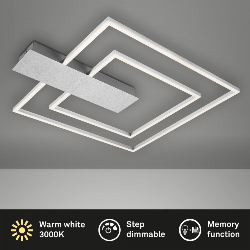 Briloner 3545-018 - Dimbare LED Plafondlamp NICO LED/25W/230V mat chroom
