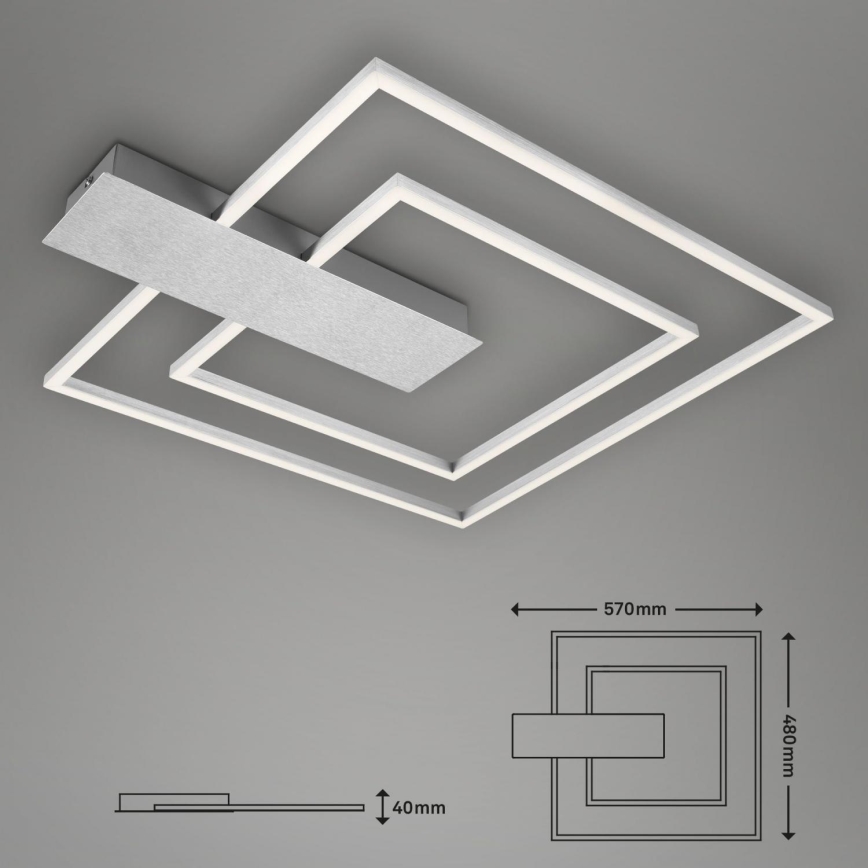 Briloner 3545-018 - Dimbare LED Plafondlamp NICO LED/25W/230V mat chroom