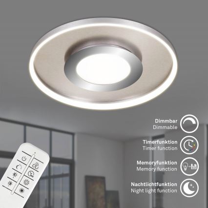 Briloner 3640-012 - Dimbare LED plafondlamp LED/25W/230V 2700-6500K + afstandsbediening