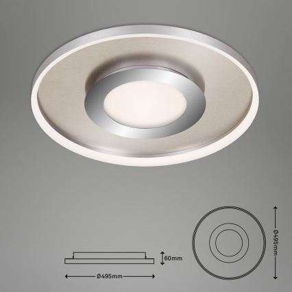 Briloner 3640-012 - Dimbare LED plafondlamp LED/25W/230V 2700-6500K + afstandsbediening