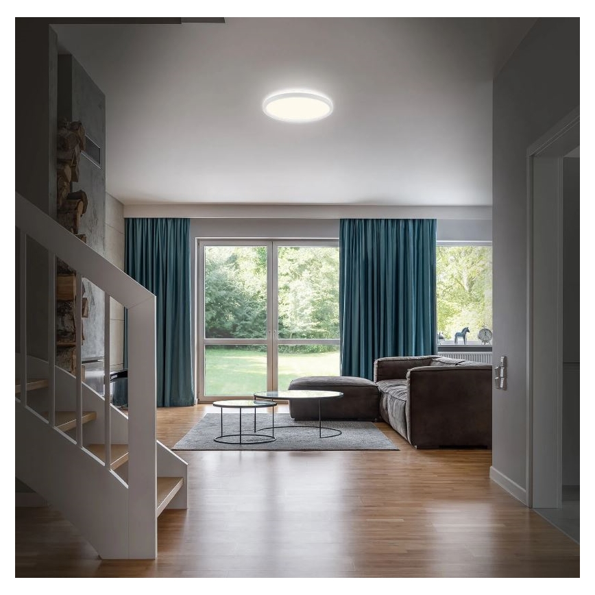 Briloner 3642-416 - LED Badkamer plafondlamp SLIM LED/19W/230V IP44 wit