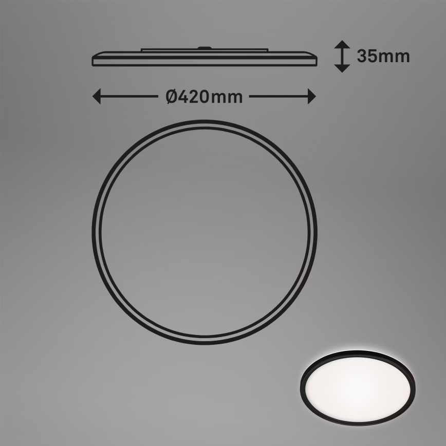 Briloner 3643-415 - LED Badkamer plafondlamp LED/22W/230V IP44 4000K