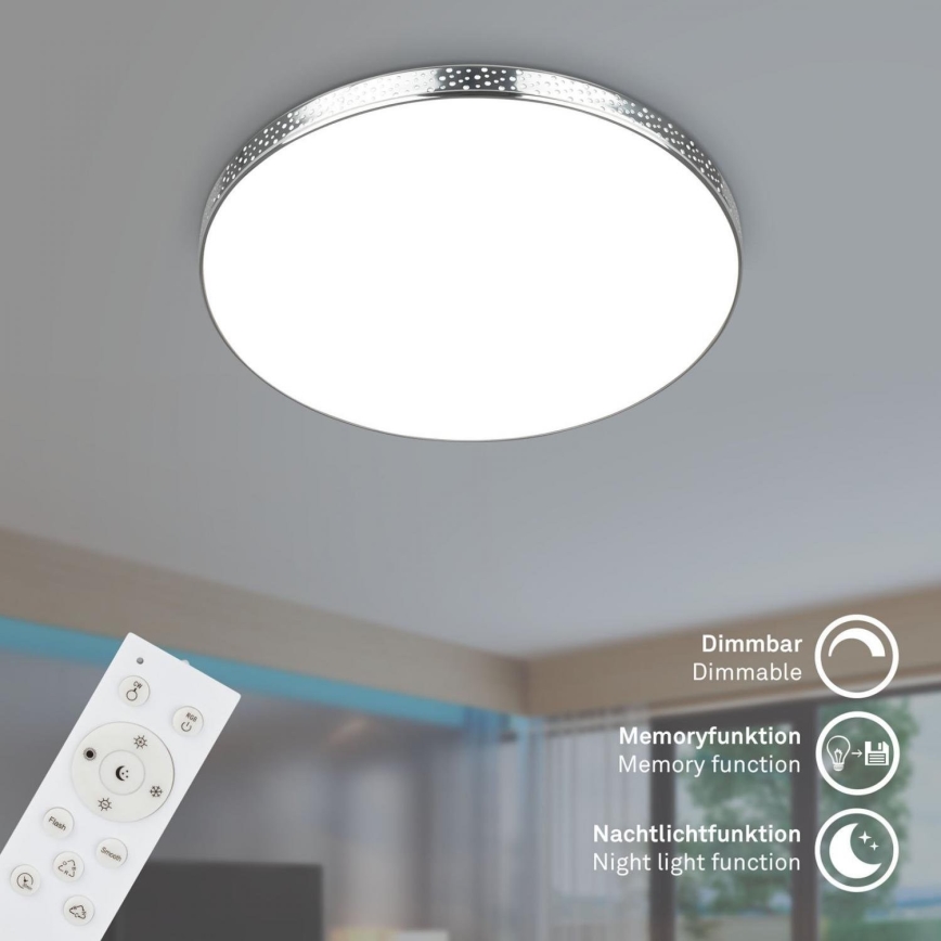 Briloner 3679-018 - LED RGB Dimbare badkamer plafondlamp MAGA LED/18,5W/230V 3000-6500K diameter 35,5 cm + afstandsbediening