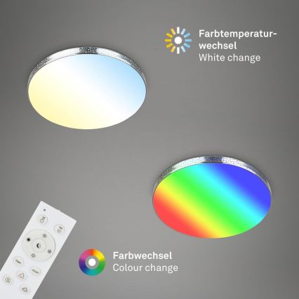 Briloner 3679-018 - LED RGB Dimbare badkamer plafondlamp MAGA LED/18,5W/230V 3000-6500K diameter 35,5 cm + afstandsbediening