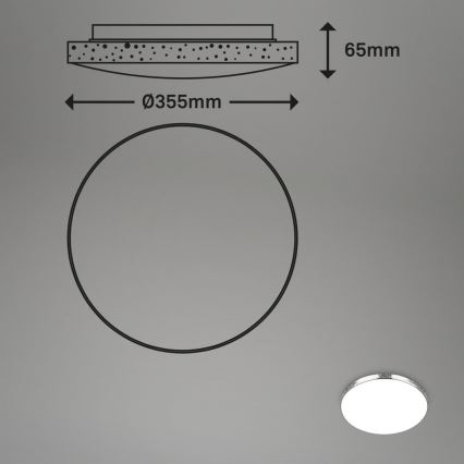 Briloner 3679-018 - LED RGB Dimbare badkamer plafondlamp MAGA LED/18,5W/230V 3000-6500K diameter 35,5 cm + afstandsbediening