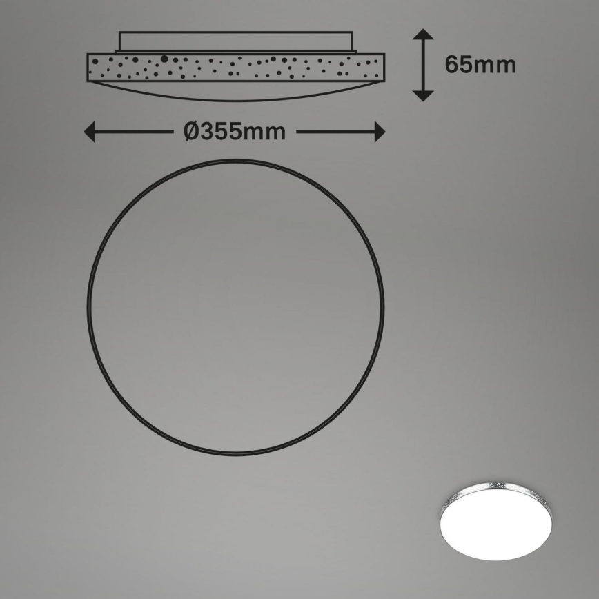 Briloner 3679-018 - LED RGB Dimbare badkamer plafondlamp MAGA LED/18,5W/230V 3000-6500K diameter 35,5 cm + afstandsbediening
