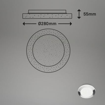 Briloner 3693-018 - LED Badkamer plafondlamp LED/15W/230V IP44 4000K diameter 28 cm