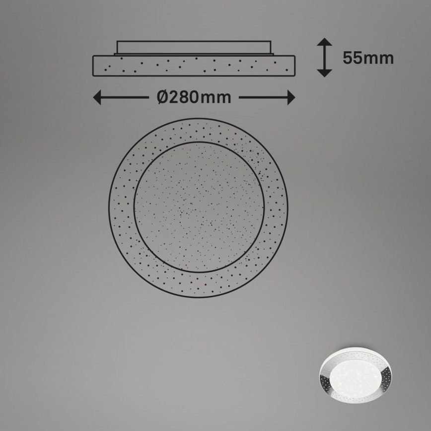 Briloner 3693-018 - LED Badkamer plafondlamp LED/15W/230V IP44 4000K diameter 28 cm