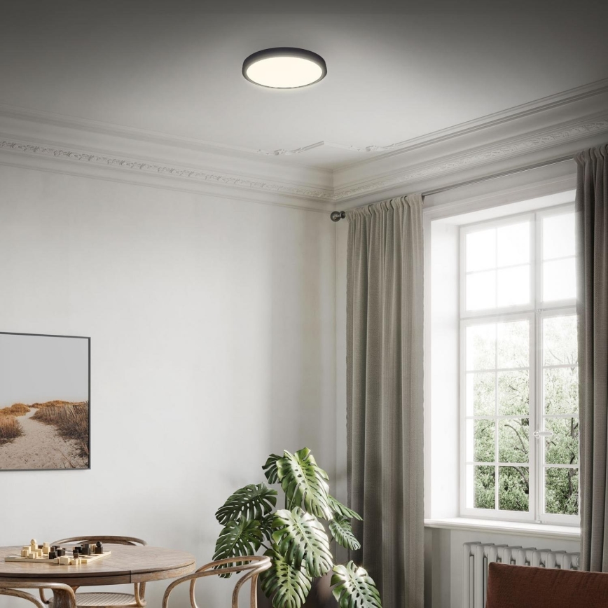 Briloner 3700-015 - LED Plafondlamp RUNA LED/16W/230V 3000K diameter 28 cm zwart
