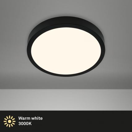 Briloner 3700-015 - LED Plafondlamp RUNA LED/16W/230V 3000K diameter 28 cm zwart