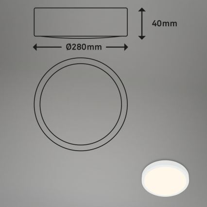 Briloner 3700-016 - LED Plafondlamp RUNA LED/16W/230V 3000K diameter 28 cm wit
