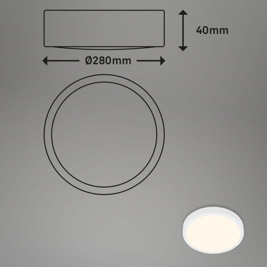 Briloner 3700-016 - LED Plafondlamp RUNA LED/16W/230V 3000K diameter 28 cm wit