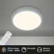 Briloner 3701-014 - Dimbare LED Plafondlamp RUNA LED/18W/230V 2700-6500K zilver + afstandsbediening