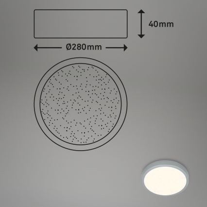 Briloner 3701-014 - Dimbare LED Plafondlamp RUNA LED/18W/230V 2700-6500K zilver + afstandsbediening