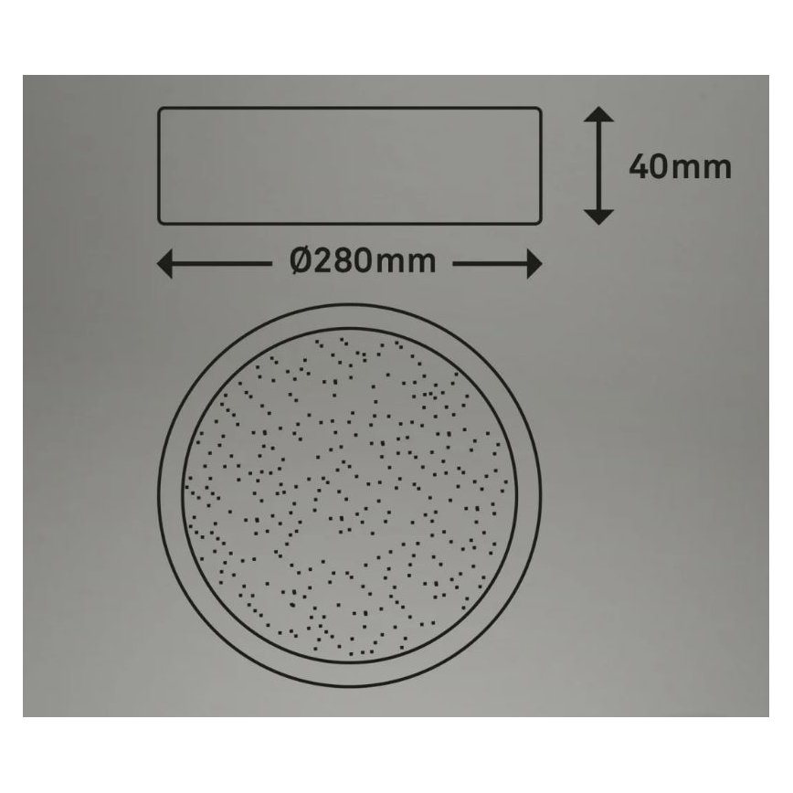 Briloner 3701-015 - Dimbare LED Plafondlamp RUNA LED/18W/230V 2700-6500K + afstandsbediening