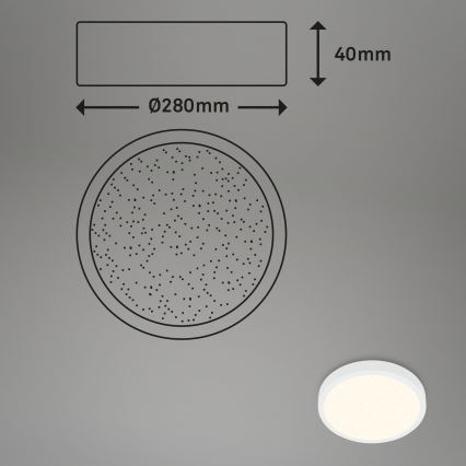 Briloner 3701-016 - Dimbare LED Plafondlamp RUNA LED/18W/230V 2700-6500K wit + afstandsbediening