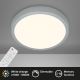 Briloner 3704-014-Dimbare LED Plafondlamp RUNA LED/22W/230V 2700-6500K zilver + afstandsbediening