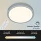 Briloner 3704-014-Dimbare LED Plafondlamp RUNA LED/22W/230V 2700-6500K zilver + afstandsbediening