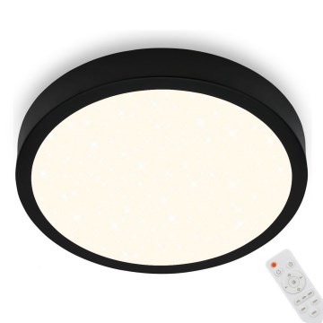 Briloner 3704-015 - Dimbare LED Plafondlamp RUNA LED/22W/230V 2700-6500K zwart + afstandsbediening