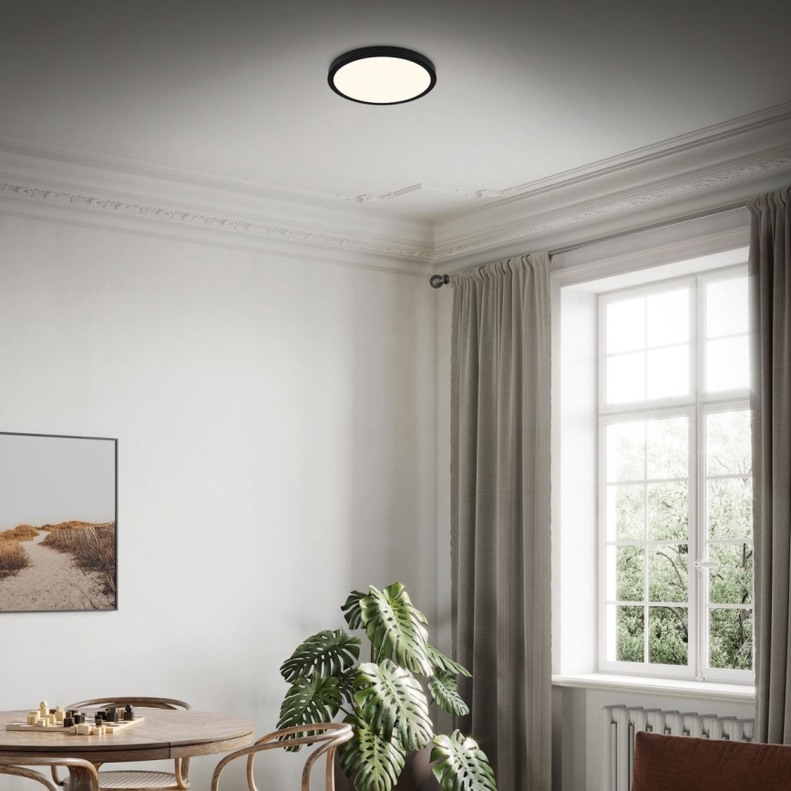 Briloner 3704-015 - Dimbare LED Plafondlamp RUNA LED/22W/230V 2700-6500K zwart + afstandsbediening