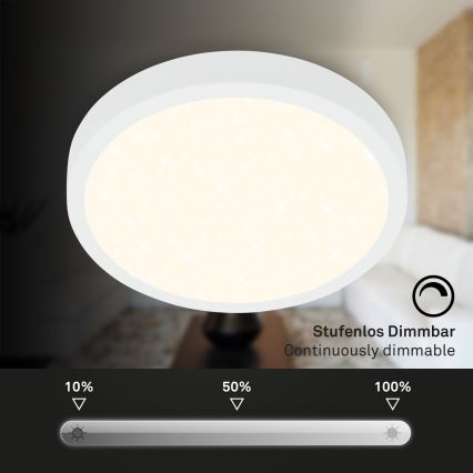 Briloner 3704-016 - Dimbare LED Plafondlamp RUNA LED/22W/230V 2700-6500K wit + afstandsbediening