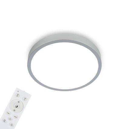 Briloner 3709-014 - LED RGBW Dimbare plafondlamp LED/22W/230V 4000K diameter 38 cm zilver + afstandsbediening