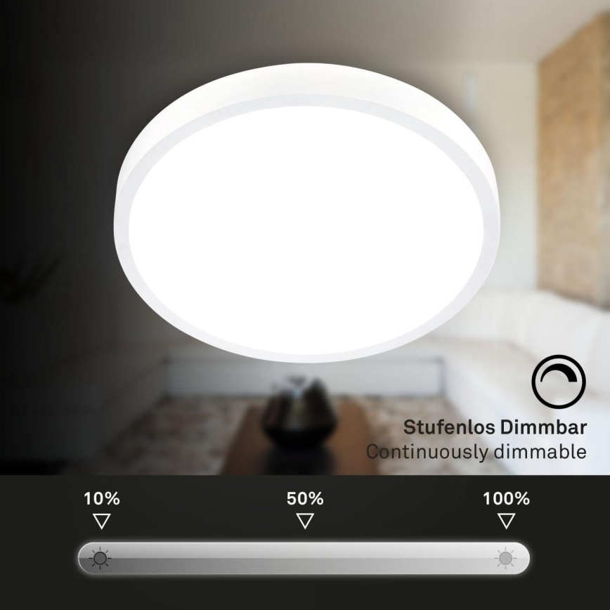 Briloner 3709-016 - LED RGBW Dimbare plafondlamp LED/22W/230V 4000K diameter 38 cm wit + afstandsbediening